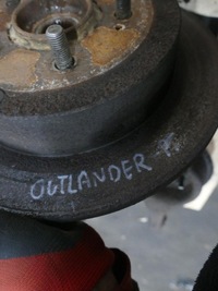 фото thumb №9, Mitsubishi outlander ii 2.4 b awd 4x4 ступица рычаг диск правый задняя