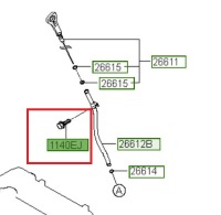 фото thumb №1, Болт напрямна щупа оливи hyundai i30 07-12