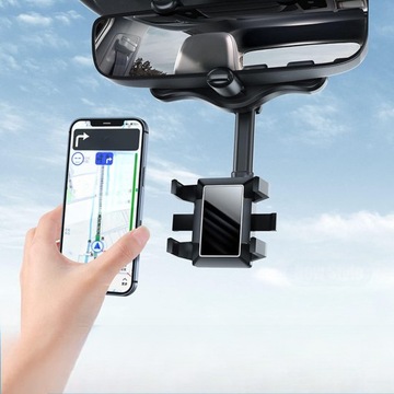 Автомобильный держатель для телефона с регулировкой на 360°, для зеркала заднего вида