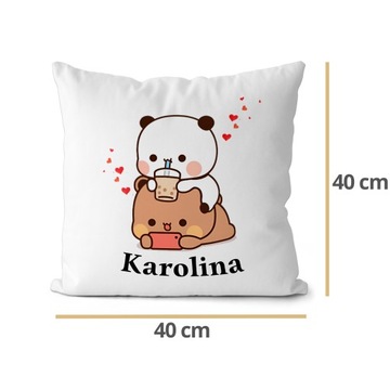 ПОДАРОЧНАЯ ПОДУШКА BUBU AND DUDU JASIEK TEDDY BEAR ДЛЯ ДЕТЕЙ НА ДЕНЬ ВАЛЕНТИНА 40х40см