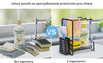 Organizer do zlewu ociekacz na gąbki ścierki