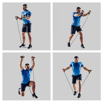 ZESTAW 5 GUM OPOROWYCH DO ĆWICZEŃ FITNESS EKSPANDER GUMOWY CROSSFIT KG