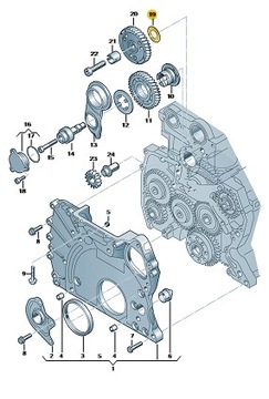 фото thumb №1, Оригінальний номер vag 070109421a прокладка колесо зубчасте оригінал