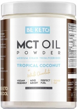 Be KETO OLEJ MCT z Kokosa W Proszku KOKOS BIAŁA CZEKOLADA 300g Odchudzanie