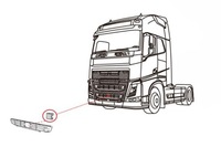 фото thumb №3, Заглушка накладка радара решётка нижний volvo fh4