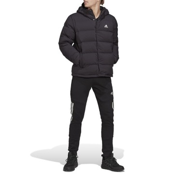 Мужской пуховик Adidas Helionic с капюшоном черный r.S