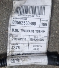 фото thumb №9, Alfa romeo mito twinair turbo 0.9 105 hp електропроводка двигуна 00552560460