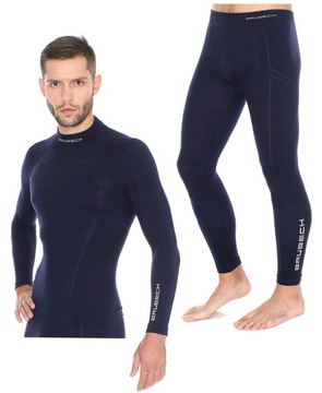 BRUBECK EXTREME WOOL МУЖСКОЙ ТЕРМОАКТИВНЫЙ КОМПЛЕКТ МЕРИНОСОВАЯ ШЕРСТЬ ТЕМНО-СИНИЙ 2XL