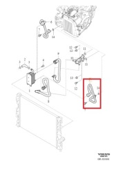 фото thumb №1, Шланг радиатора масла, нижний volvo xc70 ii 08-15