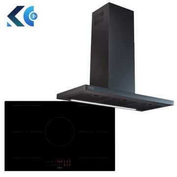 Kernau Kitchen Connect Set Варочная панель + вытяжка Черный