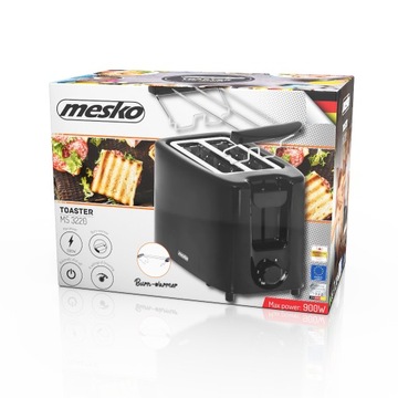 Тостер для тостов и сухариков Mesko MS 3220 900Вт, противень 6 скоростей
