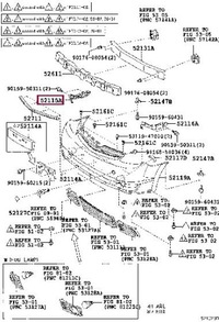 фото thumb №12, Кронштейн бампера p p toyota prius xw20 03-