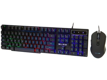 НАБОР ИГРОВОЙ КЛАВИАТУРЫ И МЫШИ со светодиодной RGB ПОДСВЕТКОЙ ДЛЯ ГЕЙМЕРОВ