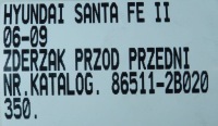 фото thumb №13, 350.hyundai santa fe ii 06-09 бампер перед передній решітка радіатора протитуманна фара комплект