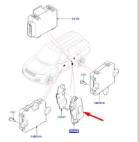 Купить Land rover range rover l405 блок управления замка левых дверь lr123635, фото thumb