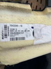 фото thumb №6, Килимок чорний перед передній обшивка 7943349 bmw 3 g20 g21 europa, 23r