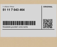 Купить List. zderz. грунтованный. przed. правая bmw 7 e65 e66, фото thumb