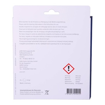 Таблетки для чистки кофемашины JURA 3в1 25045 3-фазный набор из 25 шт.