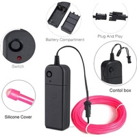 фото thumb №4, 1m волоконно-оптический кабель el wire led лента ремень аккумулятор aa