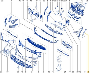 фото thumb №14, Нова оригінальний номер планка бампера ліва передня pdc renault megane ev e-tech