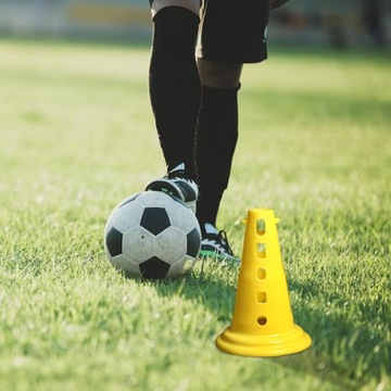 Тренировочный конус de-Sport, портативные футбольные конусы, конусы для маркеров поля, 40 см, желтые