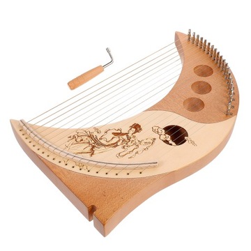 INSTRUMENT MUZYCZNY HARFA PRZENOŚNA MAŁA HARFA 19 TONÓW LIRA