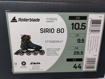 Продам роликовые коньки Sirio 80 размер 44 28.5