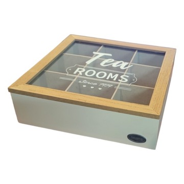 Чайная коробочка на 9 мест TEA ROOMS фиолетовая 24x24x7см
