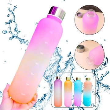 БУТЫЛКА ДЛЯ ВОДЫ СПОРТИВНАЯ БУТЫЛКА С МЕРКОЙ ДЛЯ ФИТНЕС-ЗАЛОВ 1Л