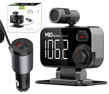 FM-передатчик Bluetooth 5.0, USB-зарядное устройство QC 3.0