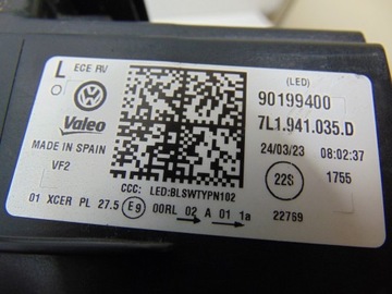 фото thumb №15, Лампа левая перед vw transporter t6 рестайлинг европа 7l1941035d