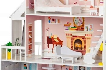Drewniany domek dla lalek Duży 126cm XXL SPEŁNIJ MARZENIE MAŁEJ KSIĘŻNICZKI
