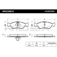 Гальмівні колодки гальмівні ridex 402b0380 Доставка, фото thumb