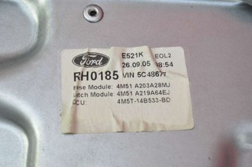 фото thumb №8, Подъемник стекла правые перед eu 4m51-a045h16-a 981406-103 ford focus mk2