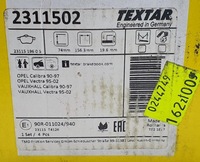 фото thumb №8, Гальмівні колодки гальмівні перед задня opel astra ii g vectra calibra 2311502