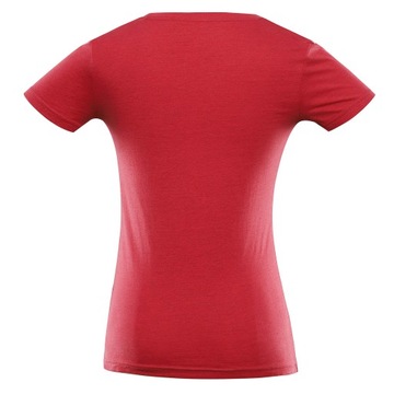 ALPINE PRO Koszulka damska turystyczna bawełniana Bolena czerwony r.XL