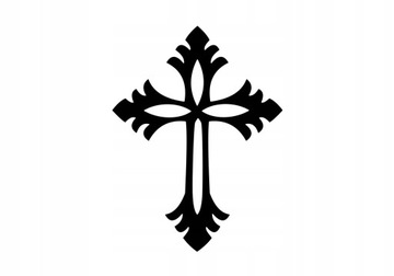 Krzyż metalowy na ścianę KNS010 15 cm czarny matowy