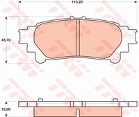 фото thumb №2, Гальмівні колодки гальмівний. lexus rx350 awd 09- задня