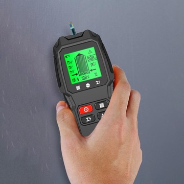 Cyfrowy wykrywacz kołków Elektroniczny czujnik kołków 2 w 1 do drewna i metalu Czarny