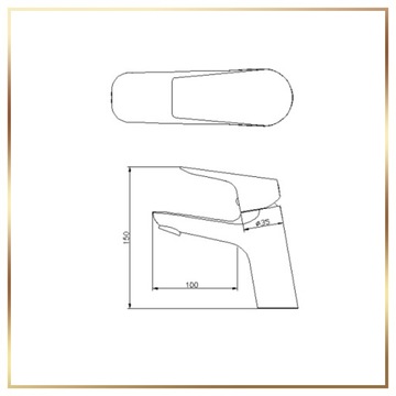 Шкаф для ванной комнаты Golden Oak с умывальником 40 x 30, матовый черный, сифон