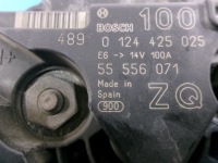 Opel astra h 1.8 генератор 55556071zq bosch 0124425025 перевірений в Україні, фото thumb