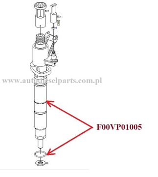 F00VP01005 ORING PIERŚCIEN USZCZ. NA OBUDOWĘ WTRYSKIWACZA CR ORYG. BOSCH