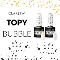 Несмываемый гибридный лак Claresa TOP BUBBLE BLACK MATT NO WIPE 5g