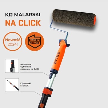 Kij malarski teleskopowy z systemem CLICK 1,2m 6597 SOLID NOWOŚĆ 2024!