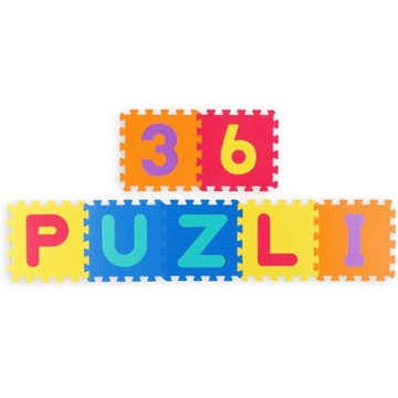 БОЛЬШОЙ ОБРАЗОВАТЕЛЬНЫЙ КОВРИК ИЗ ПЕНЫ EVA PUZZLE БУКВЫ 30х30 см 36 шт. НАБОР