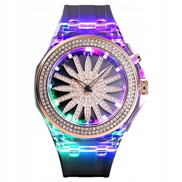 SKMEI LED вращающиеся женские часы zz1