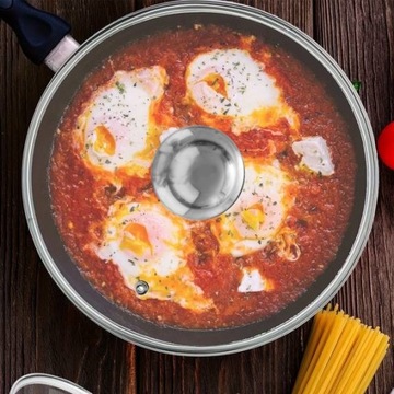 POKRYWKA DO GARNKA PATELNI SZKLANA ŻAROODPORNA ŚREDNICA Ø 22 cm