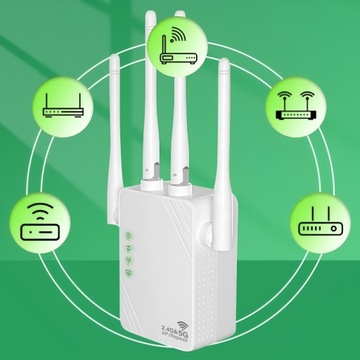 WIFI РЕПИТЕР Усилитель сигнала локальной сети 300 Мбит/с 4 антенны 2 дБи