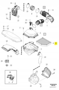 фото thumb №2, Фільтр повітря volvo v40 polestar performance aso