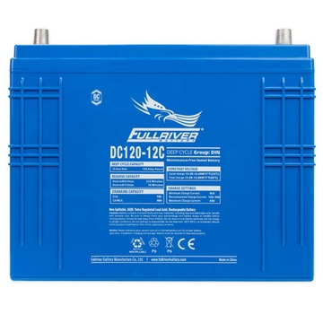 Аккумулятор Fullriver AGM 12 В 120 Ач DC120-12C 750 А